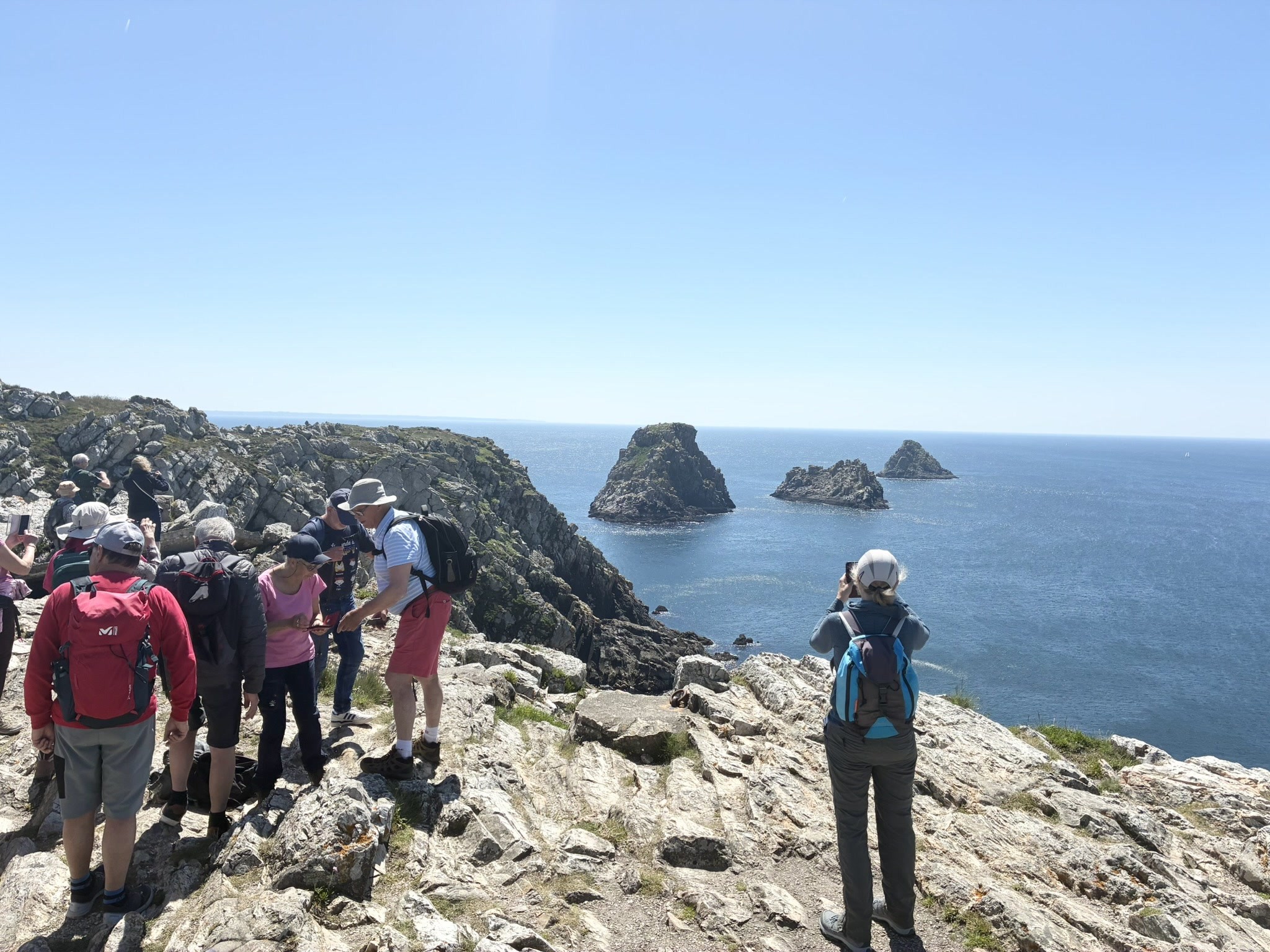 La pointe et les tas de pois devant .