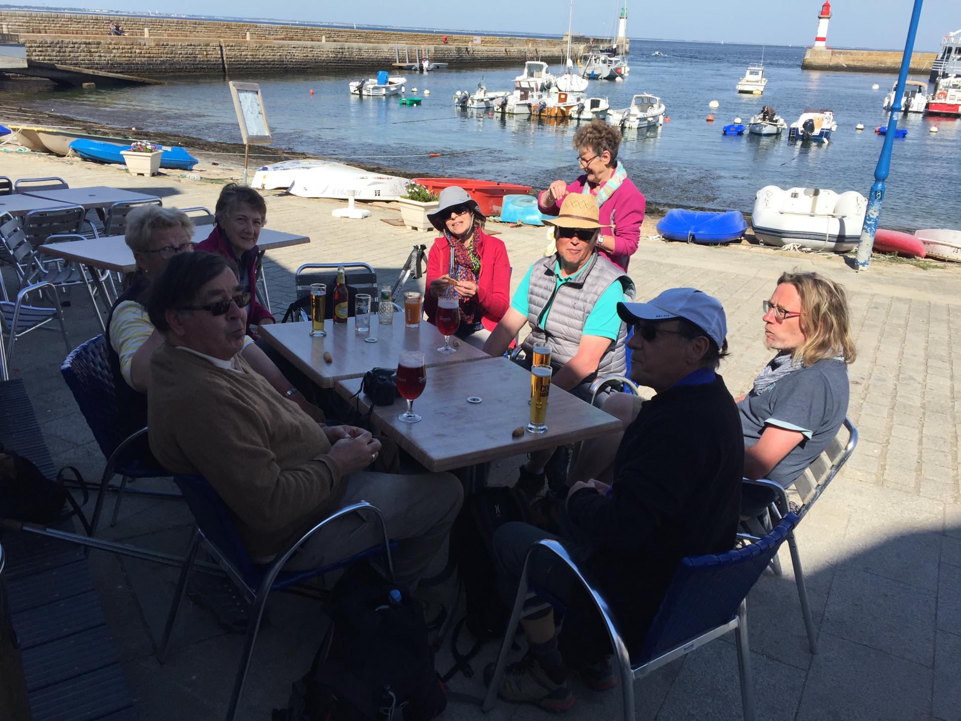 Après cet effort, la bière est très appréciée.