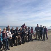 Départ de la randonnée à Saint Aubin sur mer avec un temps inespéré !