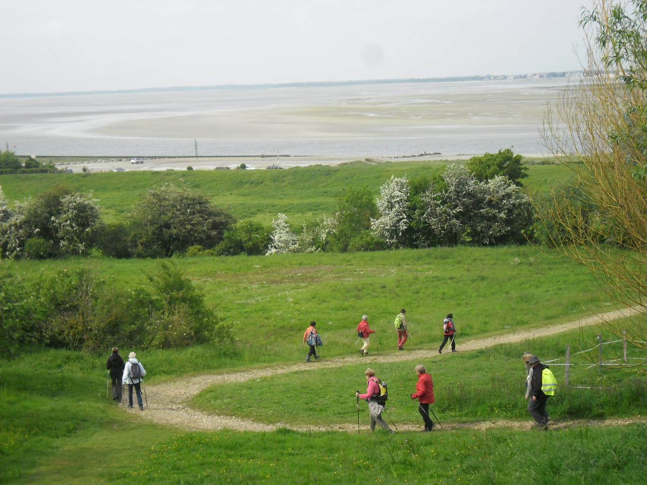 Beau panorama sur la Baie de Somme lors de la descente