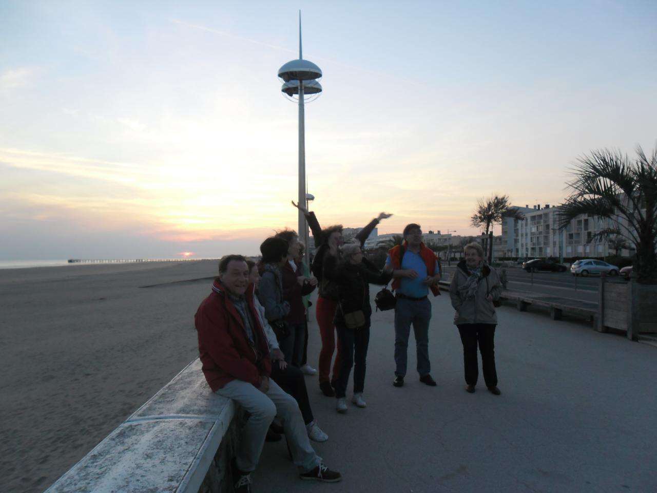 Coucher de soleil sur la plage de St Jean de Monts