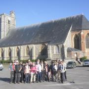 Départ, le matin, de l'église d'Ault