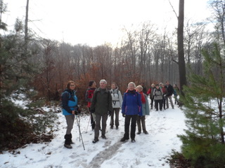 Plaisir de marcher dans la neige.