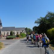 Nous passons devant la charmante église de Berville sur mer