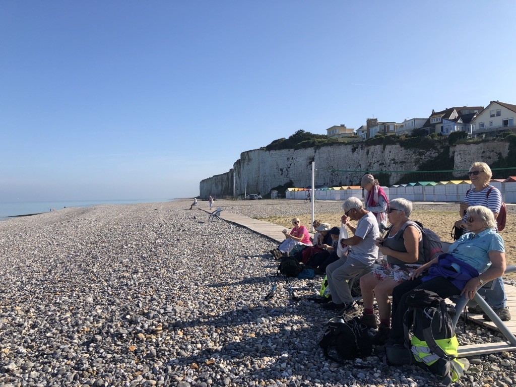 Pas de vent sur la plage , nous y sommes très bien pour la pause !